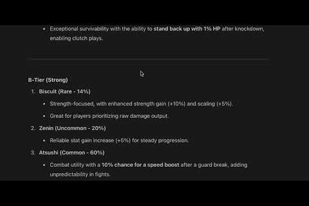 Ryujin psyche tier list: Survivor, Ghost Fist and more
